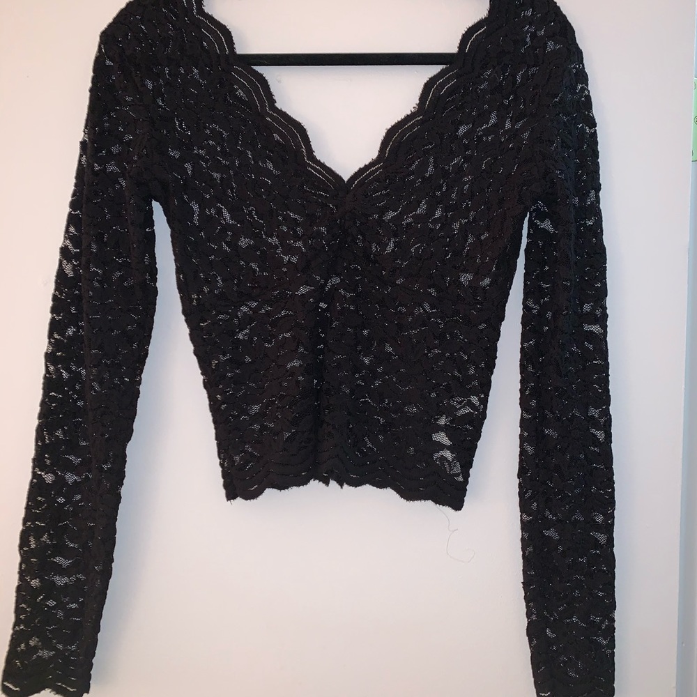 Black Lace Top - Zara